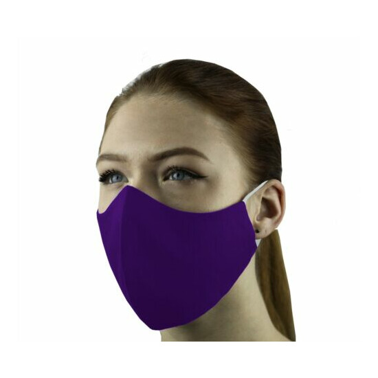 3 Face Masks Set In 3 sizes Triple Layers 100% Cotton Washable Reusable W/Pocket image {61}