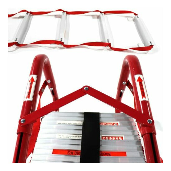 15/25/50 Foot Portable Fire Ladder Two Story Emergency Escape Ladder Safety image {2}