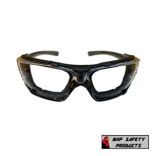 Elvex Go Specs IV Safety/Glasses/Goggles Clear A/F Dark Gray Temples Z87.1 WELGG image {5}