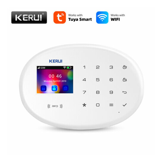 KERUI WIFI GSM Smart Home Security Alarm System Tuya APP Door Sensor Burglar image {2}