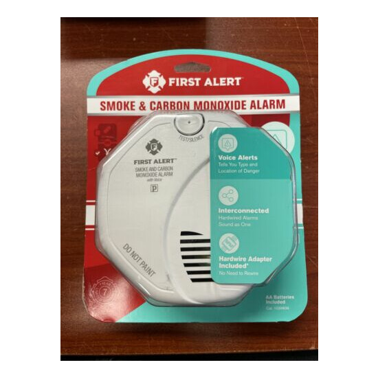 First Alert Smoke & Carbon Monoxide Voice Alarm AA Batteries Interested #1039836 image {1}