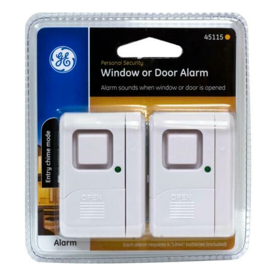 GE Magnetic Window and Door Alarm Chime 120 dB Home Security Indoor Alert 2 image {2}
