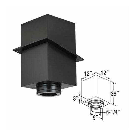 6'' DuraTech 36'' Square Ceiling Support Box - 6DT-CS36 image {2}