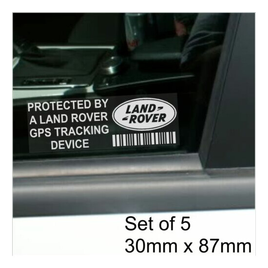 5 x Land Rover GPS Tracking Device Security BLACK Stickers-Car Alarm Tracker image {3}