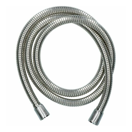 1.5-2m Extendable Stainless Steel Shower Hose Pipe Flexible Standard Fit Crimped image {1}