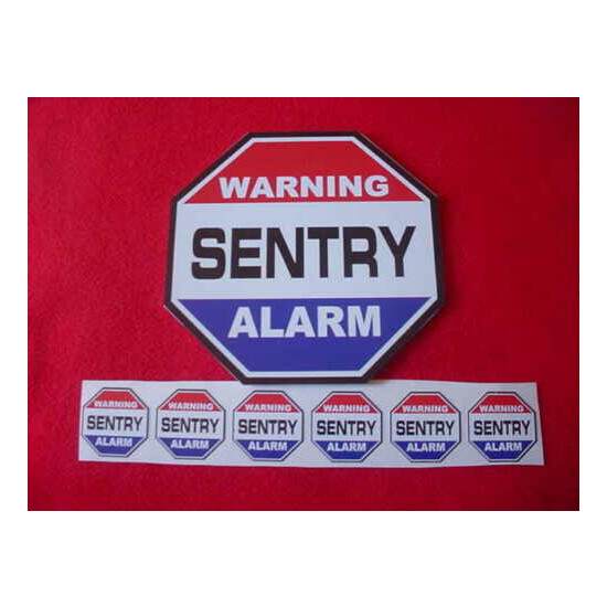 SENTRY SECURITY HOME ALARM SIGN + DECALS -- A Name to Trust for Home Security image {1}