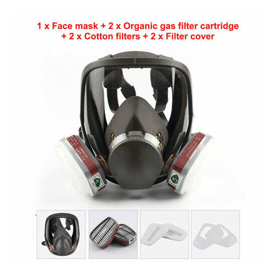 7in1 Suit Full Face For 6800 Gas mask Facepiece Respirator Painting Spraying image {1}