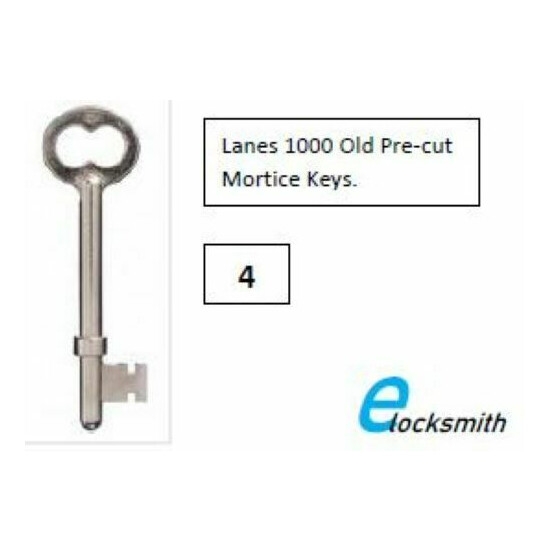 Lanes 1000 (Old Series) Mortise Lock Keys Pre-Cut 1-5  image {4}