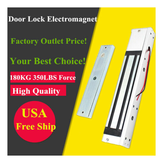 Electric Magnetic Electromagnetic Door Lock 180kg/350LBS Holding Force DC12V  image {1}