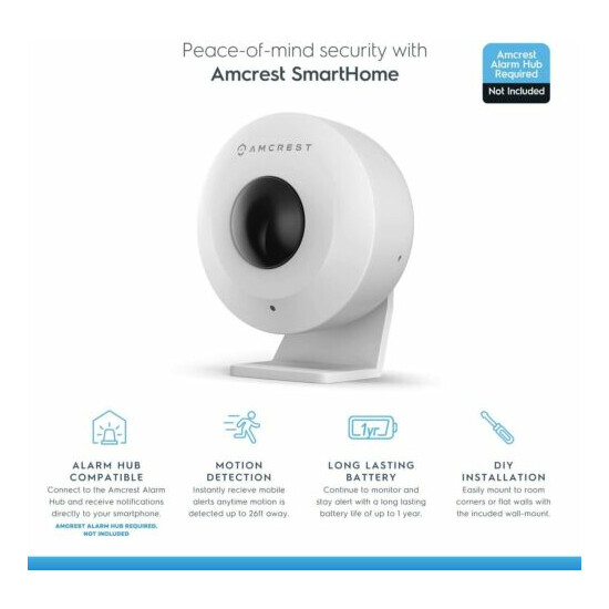 Amcrest Smart Home Standalone Alarm PIR Sensor Security System (Hub Required) image {3}
