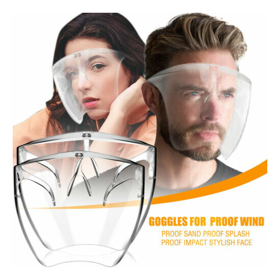 1-5 PCS Face Shield Protective Face Cover Transparent Glasses Visor Anti-Fog image {15}