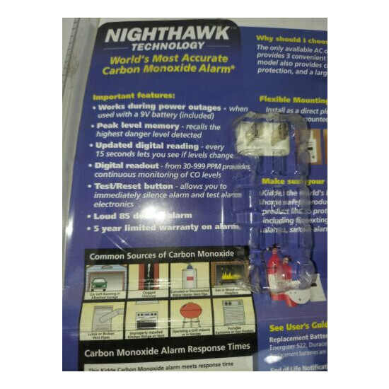 Kidde 9000076 Nighthawk Carbon Monoxide Alarm Large Digital Display KN-COPP-3 image {4}
