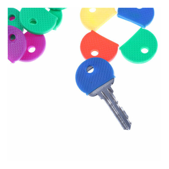 10pcs/20pcs Mixed Color Soft Key Top Cover Caps Case Keyring ID Marker TagsCG image {1}