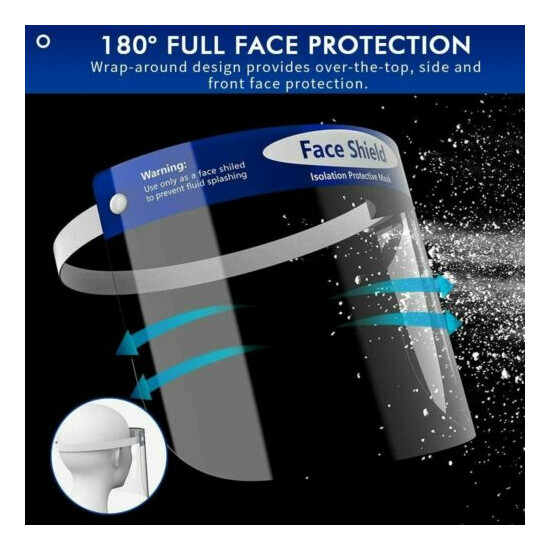 4PCS Safety Protective Splash Proof Full Head-mounted Face Eye Shield Screen Thumb {5}