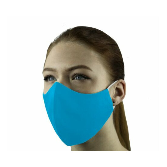 3 Face Masks Set In 3 sizes Triple Layers 100% Cotton Washable Reusable W/Pocket image {67}
