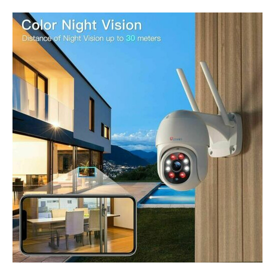 360° CCTV Camera Colour Night Vision Auto Tracking Security Camera Outdoor PTZ image {2}