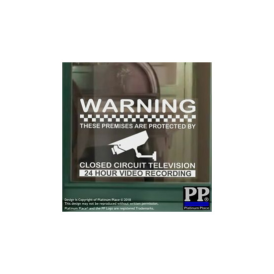 6 x Premises Protected by CCTV 24hr Camera-Internal Stickers-Business,Home,Safe image {1}