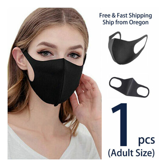 10 Pack Face Mask Reusable Washable Breathable Unisex Black Face Mask image {10}