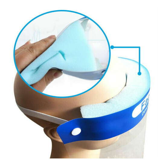 10pcs Reusable Full Face Covering Anti-fog Safety Shield Mask Glasses Eye Helmet image {6}