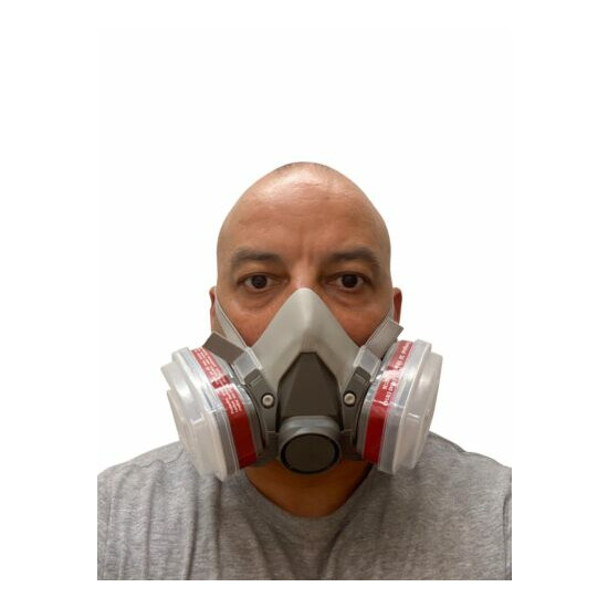 3D Half Face Respirator, LARGE, BRAND NEW, AUGUST 2020 STOCK, respirator paint image {11}