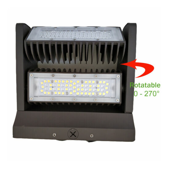 Rotatable 80W LED Wall Pack Light, Adjustable Head Replaces 250W MH/HPS Fixtures Thumb {3}