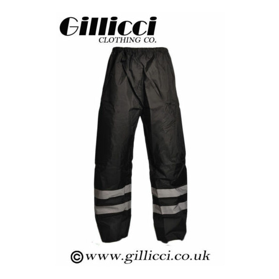 High Hi Viz Vis Visibility Work Wear Protective Safety Over Trousers Waterproof image {4}