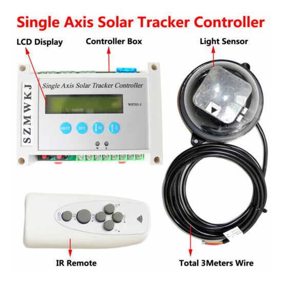 LCD Single Axis Solar Tracker Controller +Relay Module for Solar Panel System CL image {3}