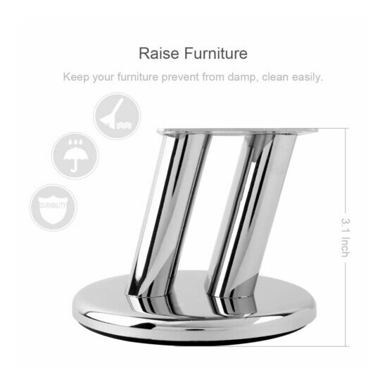 4pcs Stainless Steel Furniture Legs Feet Sofa Desk Bed 39mm Pipe Width image {3}