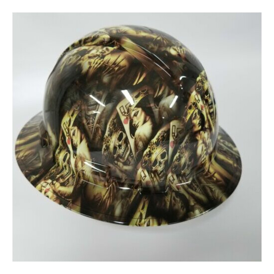 NEW FULL BRIM Hard Hat custom hydro dipped in KING'S AND QUEENS SUPER SICK  image {3}