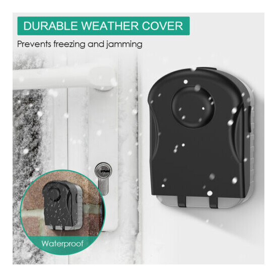 Waterproof and Rainproof Safe 4 Digits Wall-Mounted Outdoor Key Lock Storage Box image {7}