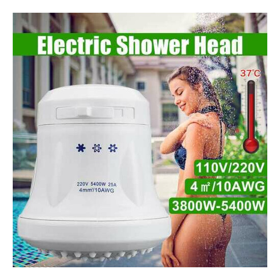 SHOWER HEAD ELECTRIC HEAD WATER HEATER INSTANT 220V/5400W 3 WATER TEMPERATURE  image {2}