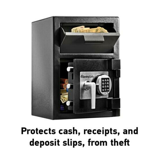 Deposit Safe Depository Cash Drop Bank Box w/ Digital Keypad Sentry Solid Secure image {3}
