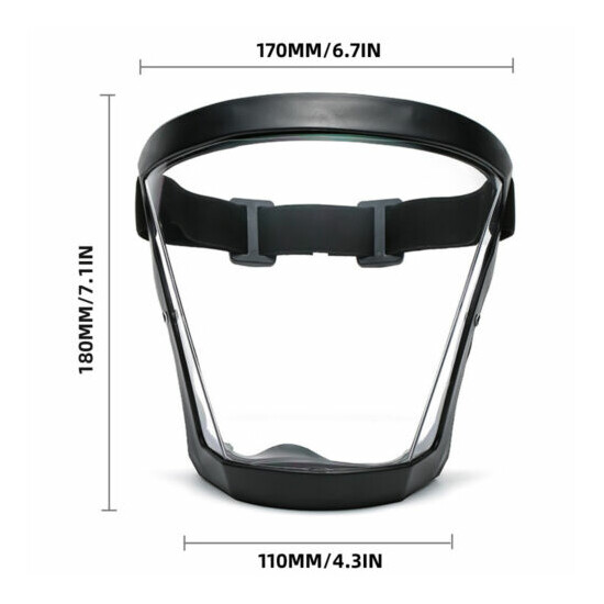 Full Face Cover Protection Safety Mask Shield Clear Glasses Anti-Fog Anti-Splash image {3}