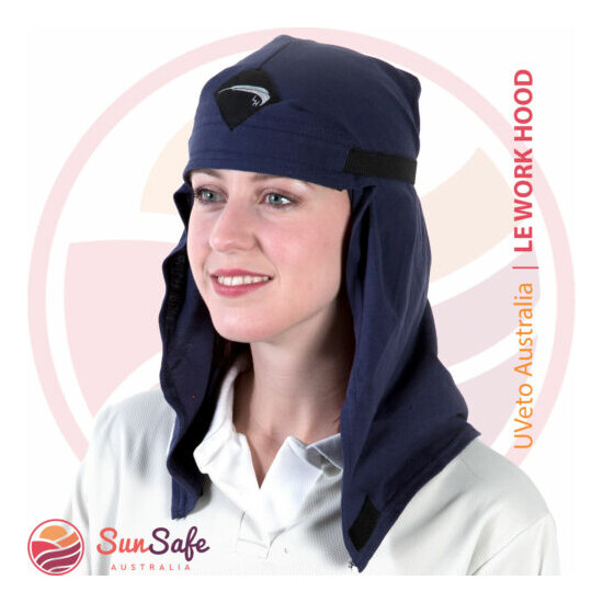 Le Work Hood UPF 50+ UVeto Australia Sun Protection Head Neck Cover Welding Wrap image {2}