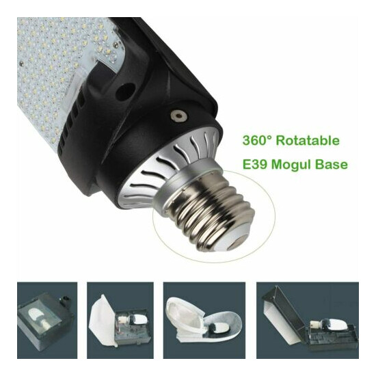  115W LED Shoebox Retrofit Lamp, Paddle Retrofit Corn Bulb Rotatable Mogul Base Thumb {2}