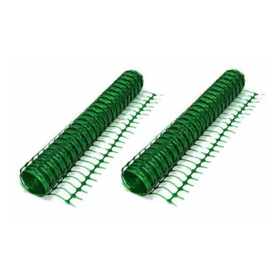 2 X Privacy Screen 30 M x 1 M Green Protective Fence Warning Fence Building Fence Barrier Fence Netting image {1}