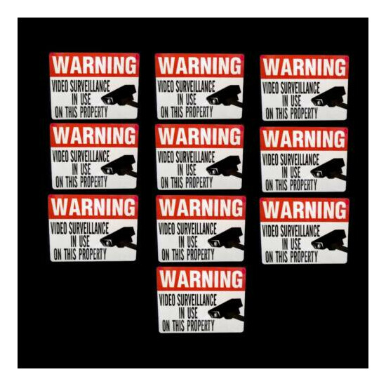 HOME SECURITY DECALS STICKERS FOR WINDOWS CAMERA MONITORING ALARM SYSTEM WARNING image {1}