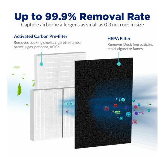 9 HEPA Filter R Replacement + 8 Carbon Filters for Honeywell HPA300 Air Purifier image {4}