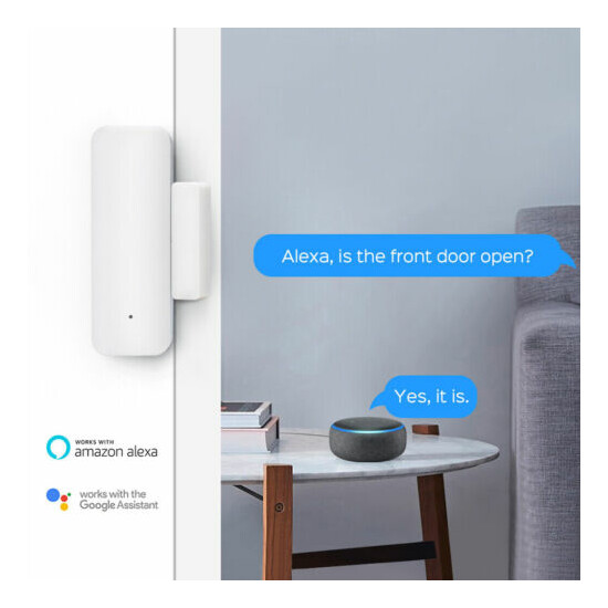 WiFi Smart Door Window Sensor Home Security Alarm Detector for Alexa Google Home image {4}