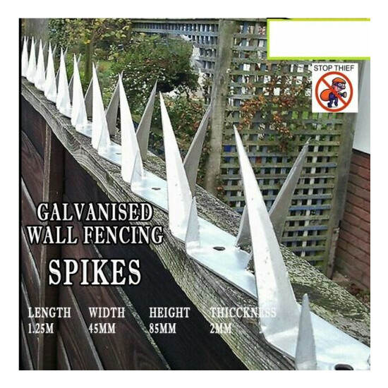 Wall Fencing Spikes Type 2 Home Security Defender 1.25M(L)x45MM(W)x85MM(H)  image {1}