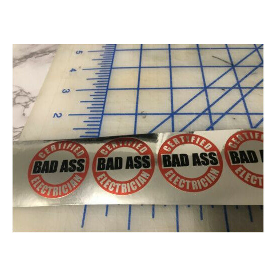 (4) Funny BAD A$$ ELECTRICIAN Hard Hat ,Welding Helmet Stickers Decal  image {8}