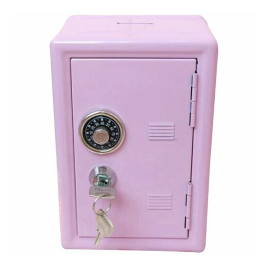 Kids Money Banks, Mini Money Box Gift Safe Case Password with Key Metal Mon X8W1 image {1}