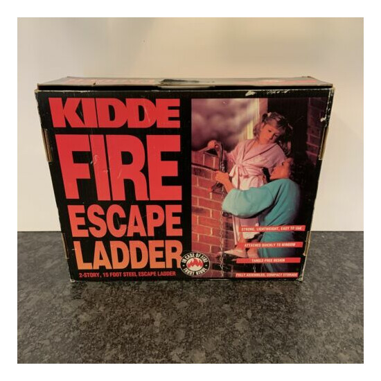 Kiddie Steel Fire Escape Ladder 15 Foot 2 Story Tangle Free Assembled NEW image {3}
