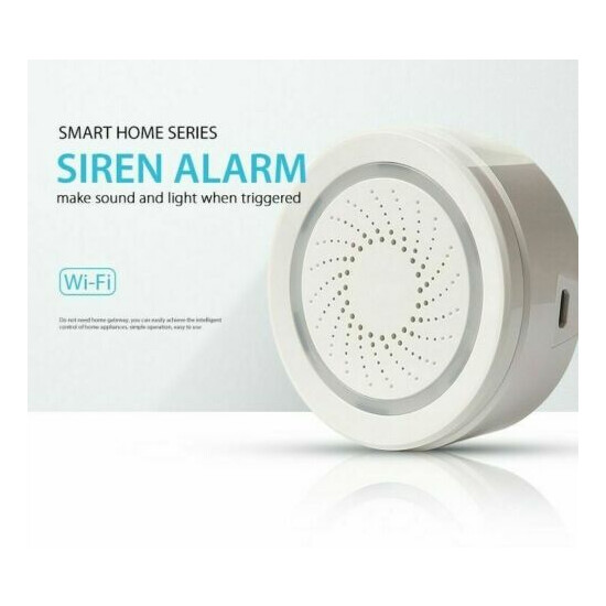 Wireless Siren Sensor Alarm Compact House Security Ultra Bright LED 8 Ring Tones image {6}