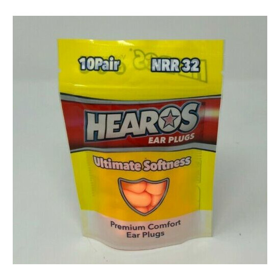 Hearos Ultimate Softness Premium Comfort Ear Plugs QTY 10 | Model 92348-10P image {1}