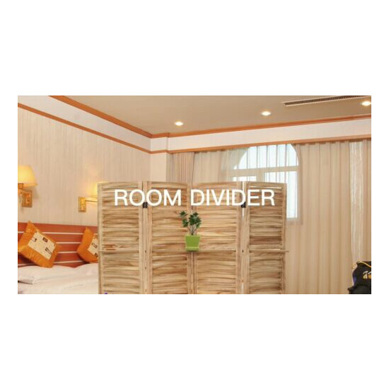 Room Dividers and Folding Privacy Screens 4 Panel Double Hinged Partition Screen image {2}