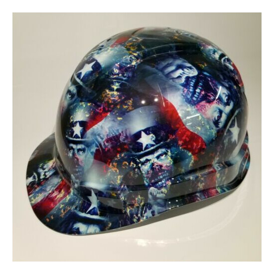 VENTED CAP STYLE Hard Hat custom hydro dipped EVIL UNCLE SAM AMERICAN EDITION  image {3}