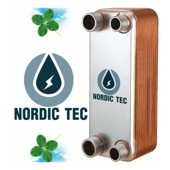 Stainless steel PLATE HEAT EXCHANGER NORDIC Tec 1 DN25 100-175kW +INSULATION BOX Thumb {2}