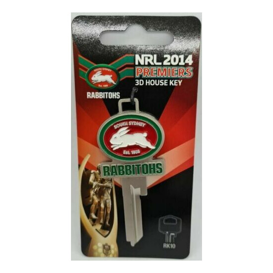 NRL South Sydney Rabbitohs Premiers 2014 3D House Key Blank - Collectable - TE2  image {1}