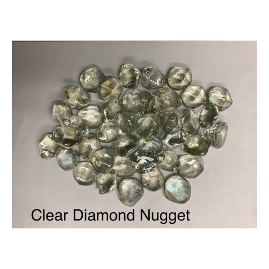 Clear Diamond Nugget Fire Glass, Gas Fireplaces, Gas Fire Pits, Landscaping image {1}